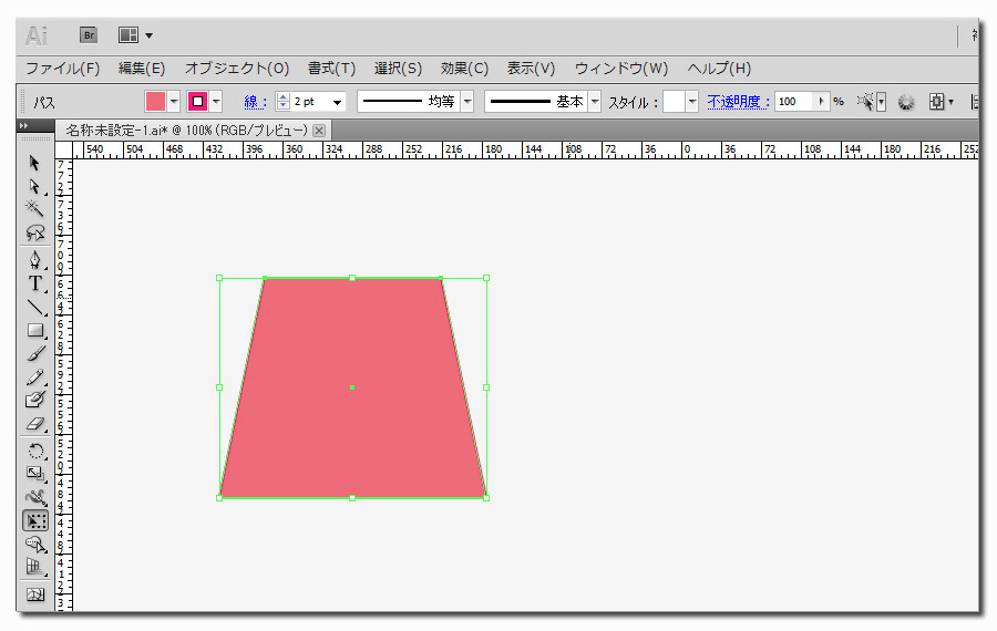 イラストレーターcs5で簡単に台形をつくる 初心者webデザイナーのイラストレーターの使い方